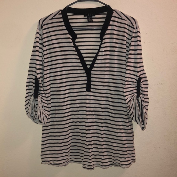 Stripped Top 3/4 sleeve - Picture 1 of 3